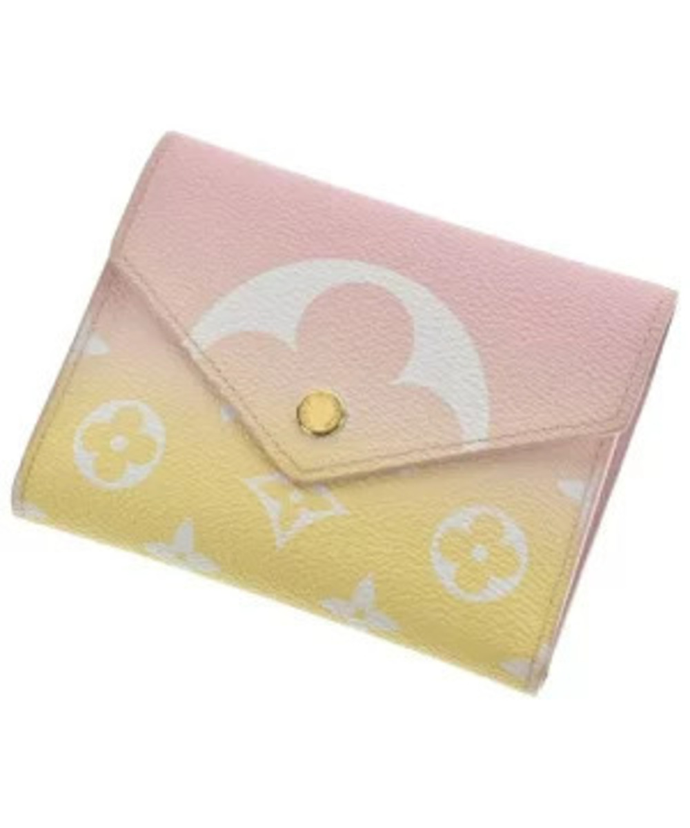 Louis Vuitton Wallet coin case Wallet Pink Yellow White All over Clothing